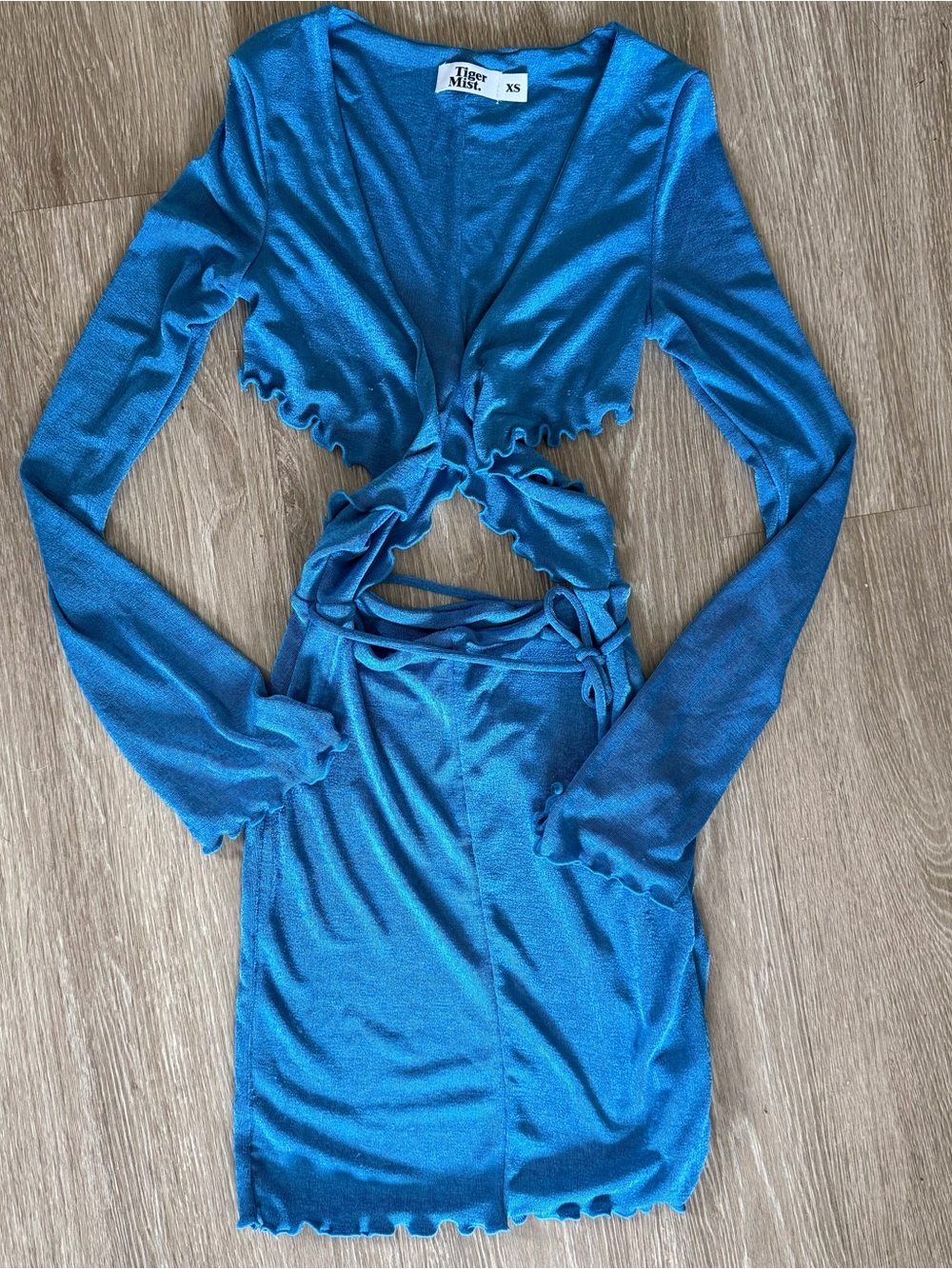Tiger Mist Sunnie blue wrap dress sz XS - Picture 2 of 9